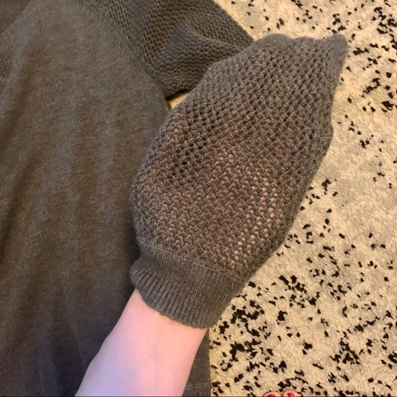 Small TALL Sweater with Open Knit Sleeves - Picture 4 of 8